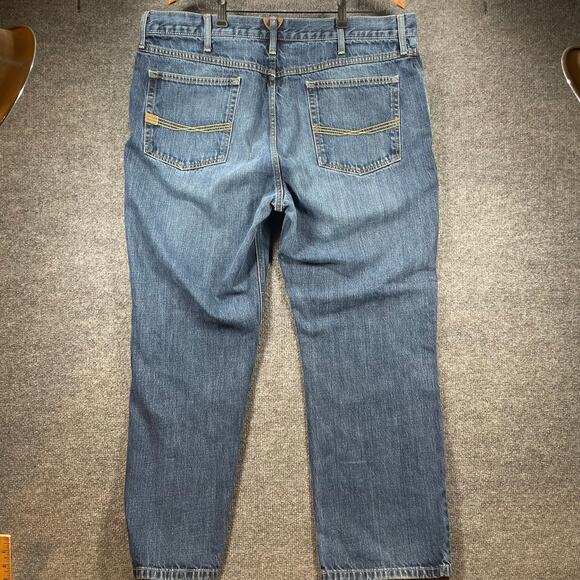 Ariat M4 Low Rise Boot Cut Roadhouse Jeans Men's 42X30 Blue Relaxed Fit Western - Picture 8 of 11
